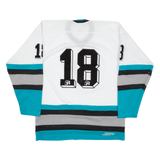 COOPER Ice Hockey Mens Jersey White Long Sleeve V-Neck L