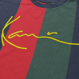 KARL KANI Striped Mens T-Shirt Blue Long Sleeve M