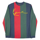 KARL KANI Striped Mens T-Shirt Blue Long Sleeve M