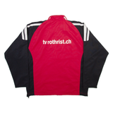 ADIDAS Mens Track Jacket Red Colourblock XL