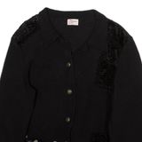 MARA LEA Womens Overcoat Jacket Black Wool S