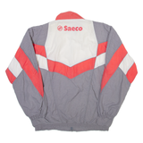 OLE Mens Track Jacket Grey Nylon Colourblock M