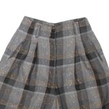 EMIS Womens Casual Shorts Grey Check XS W26