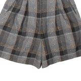 EMIS Womens Casual Shorts Grey Check XS W26