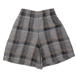EMIS Womens Casual Shorts Grey Check XS W26
