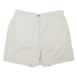 LIZ CLAIBORNE Petite Womens Chino Shorts White L W36