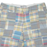NAUTICA Mens Casual Shorts Grey Check XL W40