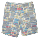 NAUTICA Mens Casual Shorts Grey Check XL W40