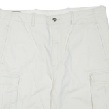 LEVI'S Mens Cargo Shorts White XL W40