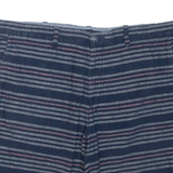 TOMMY HILFIGER Mens Casual Shorts Blue Striped XL W40