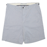 NAUTICA Mens Chino Shorts White Striped XL W40