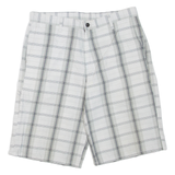 DICKIES Mens Chino Shorts White Check M W34
