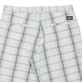 DICKIES Mens Chino Shorts White Check M W34