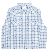 WRANGLER Womens Shirt Blue Crazy Pattern Long Sleeve M