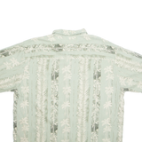 PURITAN Mens Hawaiian Shirt Green Crazy Pattern XL