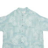CAMPIA Mens Shirt Blue Crazy Pattern XL