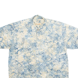 SANTICKS Mens Shirt Blue Crazy Pattern M