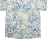 SANTICKS Mens Shirt Blue Crazy Pattern M