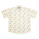 CROSSINGS Mens Hawaiian Shirt Beige Crazy Pattern L