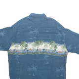 CAMPIA Mens Hawaiian Shirt Blue Crazy Pattern XL