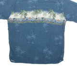 CAMPIA Mens Hawaiian Shirt Blue Crazy Pattern XL