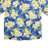 ISLAND RESERVE Womens Shirt Blue Floral L