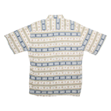 PIERRE CARDIN Mens Shirt Beige Crazy Pattern M