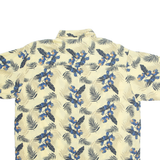PURITAN Womens Hawaiian Shirt Yellow Viscose Floral L