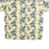 PURITAN Womens Hawaiian Shirt Yellow Viscose Floral L
