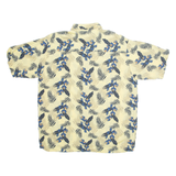 PURITAN Womens Hawaiian Shirt Yellow Viscose Floral L