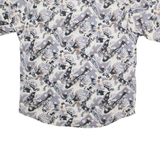 HENRY GRETHEL Womens Shirt Purple Crazy Pattern L