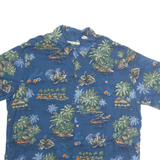 BATIK BAY Mens Hawaiian Shirt Blue Crazy Pattern XL