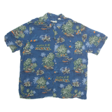 BATIK BAY Mens Hawaiian Shirt Blue Crazy Pattern XL