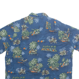 BATIK BAY Mens Hawaiian Shirt Blue Crazy Pattern XL