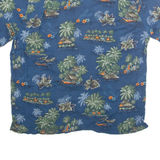 BATIK BAY Mens Hawaiian Shirt Blue Crazy Pattern XL
