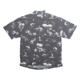 MILANO BAY Mens Shirt Grey Crazy Pattern L