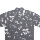 MILANO BAY Mens Shirt Grey Crazy Pattern L