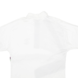 MADISON Mens Polo Shirt White Geometric S