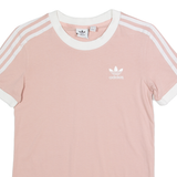 ADIDAS Womens T-Shirt Pink UK 4
