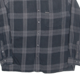 CALVIN KLEIN JEANS Mens Shirt Black Check Long Sleeve S
