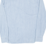 LEVI'S Denim Look Mens Plain Shirt Blue Long Sleeve S