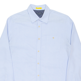 TED BAKER Mens Plain Shirt Blue Long Sleeve L