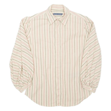 RALPH LAUREN Womens Shirt Beige Pinstripe Long Sleeve UK 4