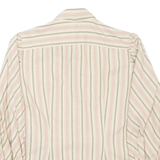 RALPH LAUREN Womens Shirt Beige Pinstripe Long Sleeve UK 4