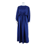 Womens Maxi Dress Blue Geometric Long XS