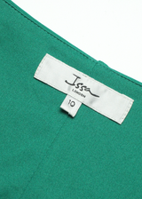 ISSA Lined Womens Wrap Dress Green Long Sleeve Long UK 10