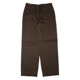 CARLA CARINI Check Womens Trousers Brown Straight 90s Wool W30 L30