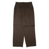 CARLA CARINI Check Womens Trousers Brown Straight 90s Wool W30 L30