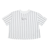 KARL KANI Cropped Striped Womens T-Shirt White XS