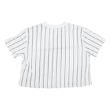 KARL KANI Cropped Striped Womens T-Shirt White XS